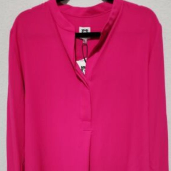 NEW✅Anne Klein 💅🏽Women's Popover Blouse Hot Pink - Picture 4 of 14